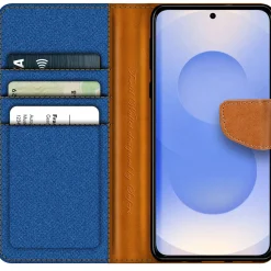 Samsung Galaxy S25 - Jeanslook Klapphülle mit Kartenfach