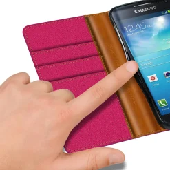 Samsung Galaxy S4 - Jeanslook Klapphülle mit Kartenfach