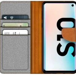 Samsung Galaxy S10 - Jeanslook Klapphülle mit Kartenfach