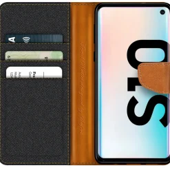 Samsung Galaxy S10 - Jeanslook Klapphülle mit Kartenfach