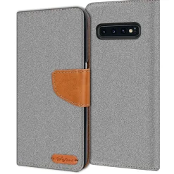 Samsung Galaxy S10 - Jeanslook Klapphülle mit Kartenfach