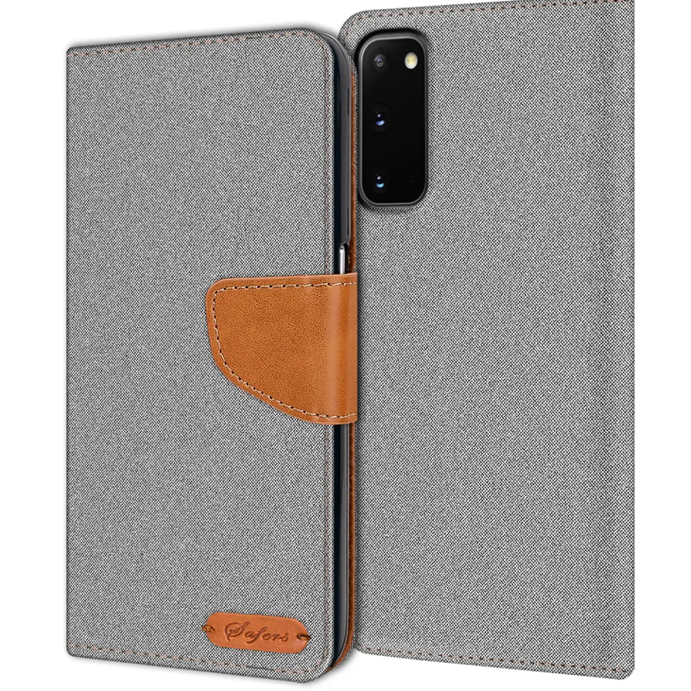 Samsung Galaxy S20 - Jeanslook Klapphülle mit Kartenfach