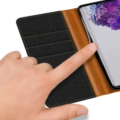 Samsung Galaxy S20 - Jeanslook Klapphülle mit Kartenfach