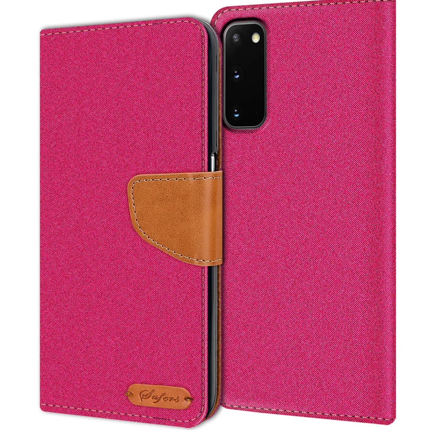 Samsung Galaxy S20 - Jeanslook Klapphülle mit Kartenfach