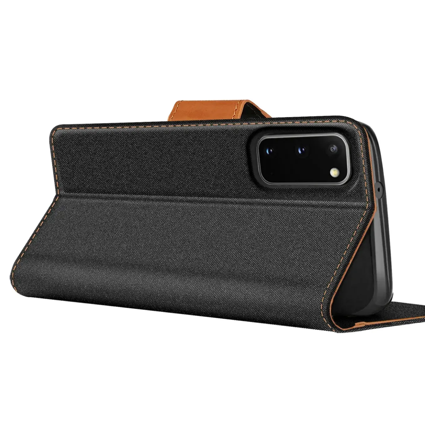 Samsung Galaxy S20 - Jeanslook Klapphülle mit Kartenfach