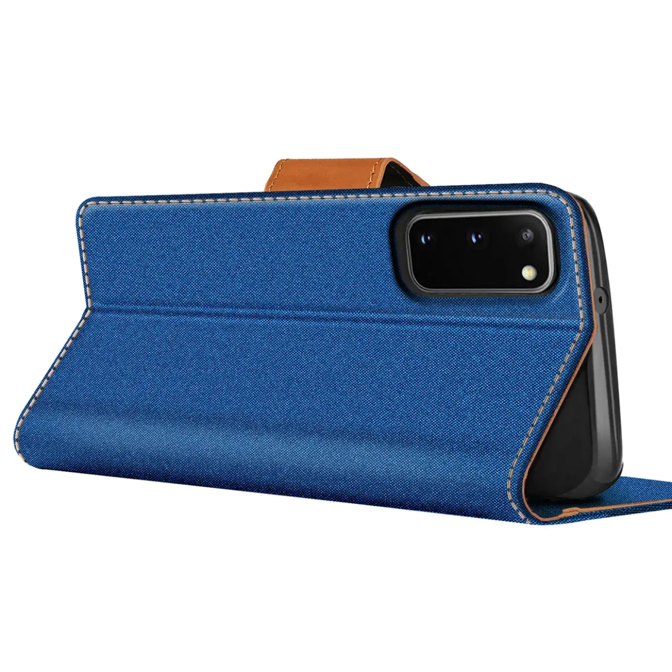 Samsung Galaxy S20 - Jeanslook Klapphülle mit Kartenfach
