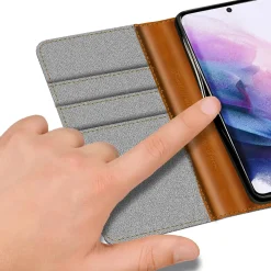Samsung Galaxy S23 - Jeanslook Klapphülle mit Kartenfach