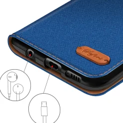 Samsung Galaxy S23 - Jeanslook Klapphülle mit Kartenfach
