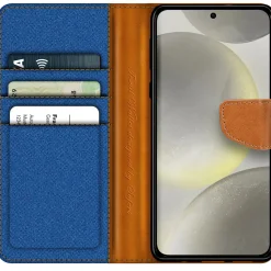 Samsung Galaxy S24 - Jeanslook Klapphülle mit Kartenfach