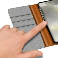 Samsung Galaxy S24 - Jeanslook Klapphülle mit Kartenfach