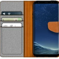 Samsung Galaxy S8 - Jeanslook Klapphülle mit Kartenfach