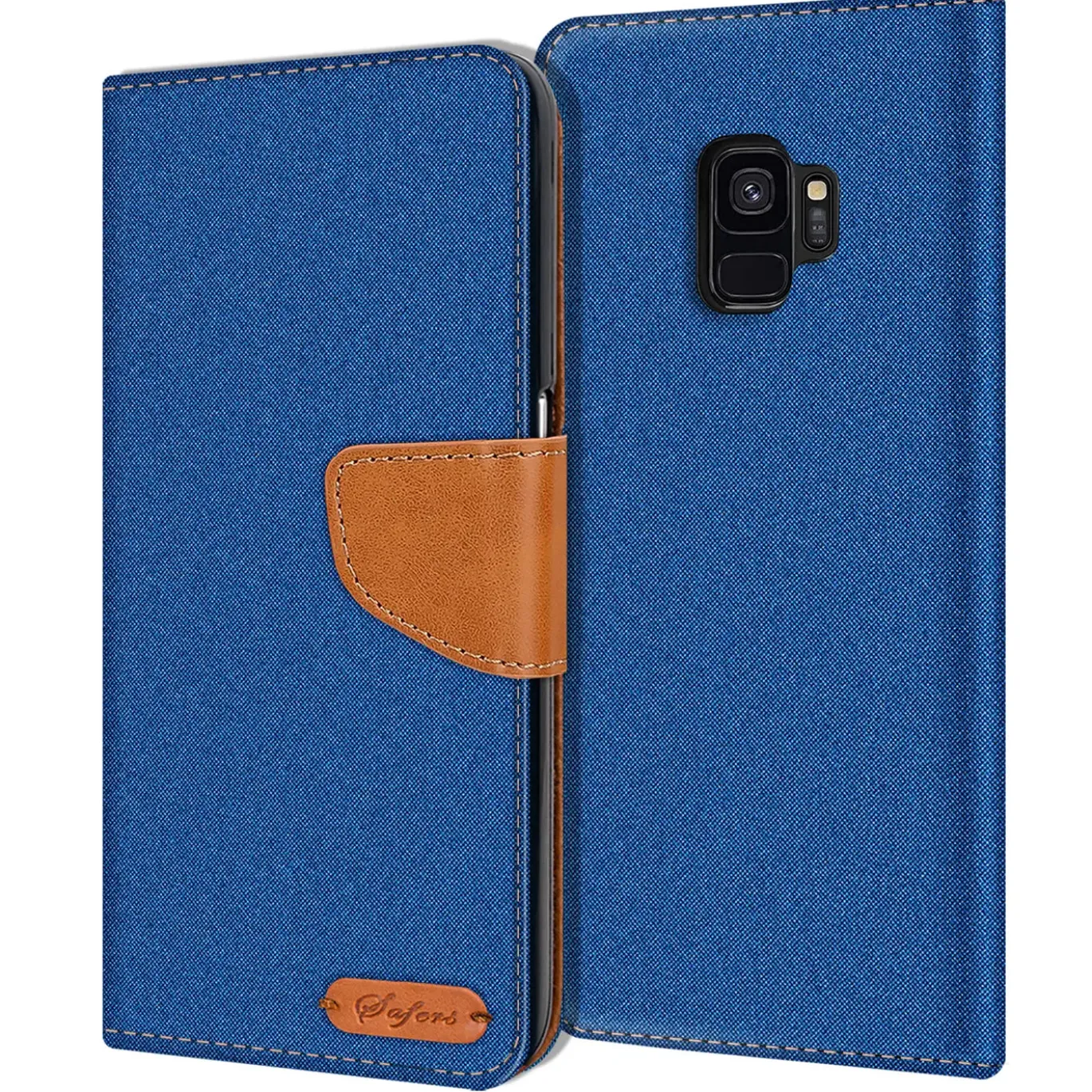 Samsung Galaxy S9 - Jeanslook Klapphülle mit Kartenfach