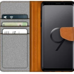 Samsung Galaxy S9 - Jeanslook Klapphülle mit Kartenfach