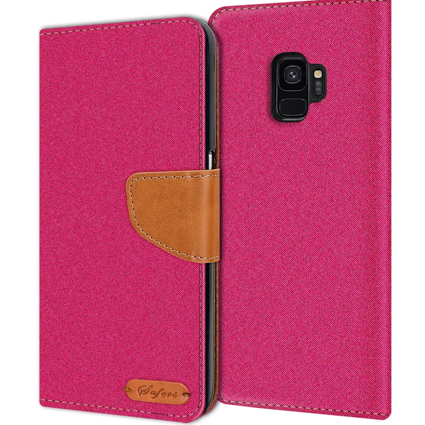 Samsung Galaxy S9 - Jeanslook Klapphülle mit Kartenfach