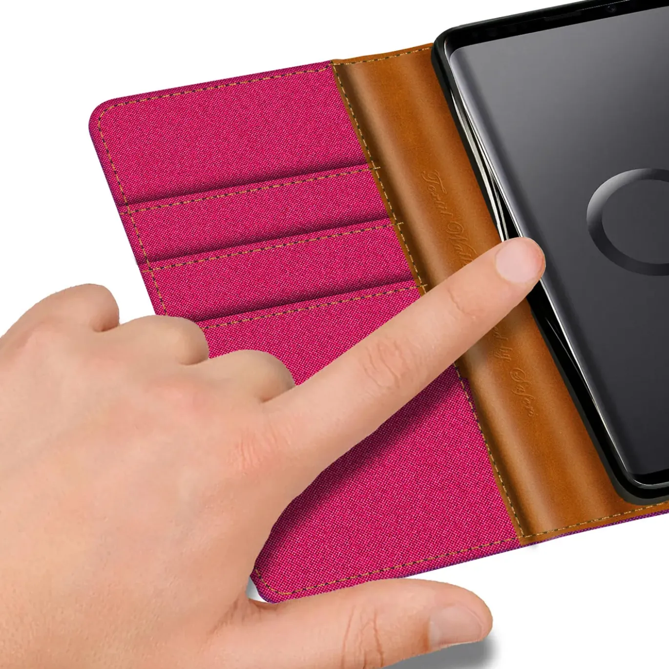 Samsung Galaxy S9 - Jeanslook Klapphülle mit Kartenfach