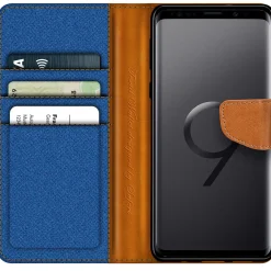 Samsung Galaxy S9 - Jeanslook Klapphülle mit Kartenfach