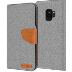 Samsung Galaxy S9 - Jeanslook Klapphülle mit Kartenfach