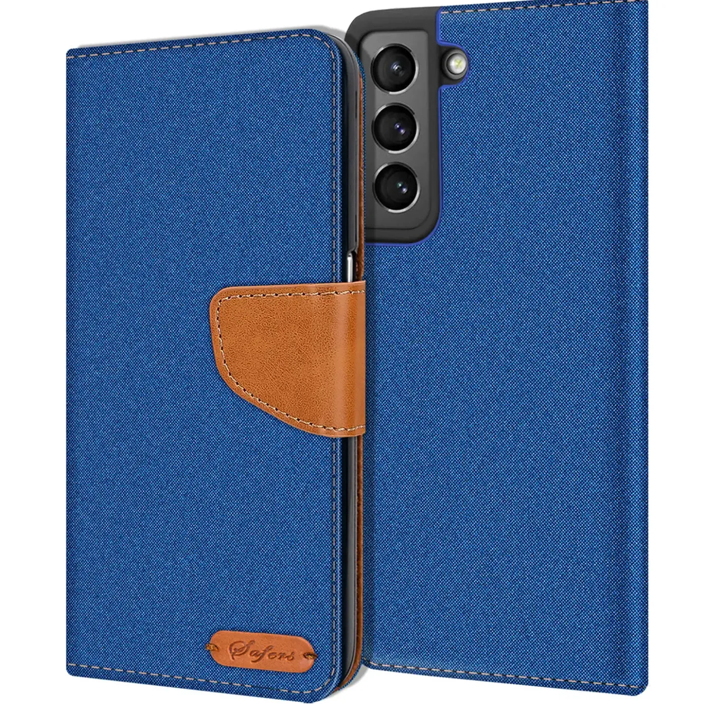 Samsung Galaxy S22 - Jeanslook Klapphülle mit Kartenfach
