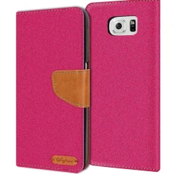 Samsung Galaxy S6 - Jeanslook Klapphülle mit Kartenfach