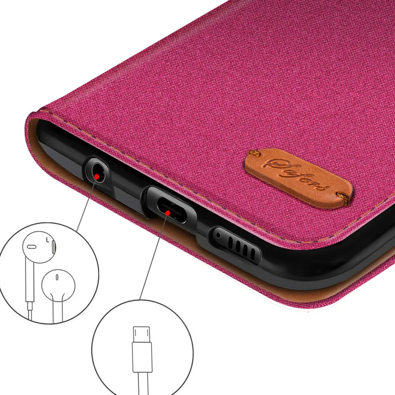 Samsung Galaxy S7 - Jeanslook Klapphülle mit Kartenfach