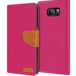 Samsung Galaxy S7 - Jeanslook Klapphülle mit Kartenfach
