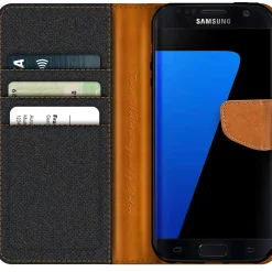 Samsung Galaxy S7 - Jeanslook Klapphülle mit Kartenfach
