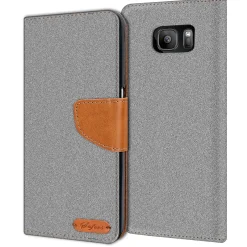 Samsung Galaxy S7 - Jeanslook Klapphülle mit Kartenfach