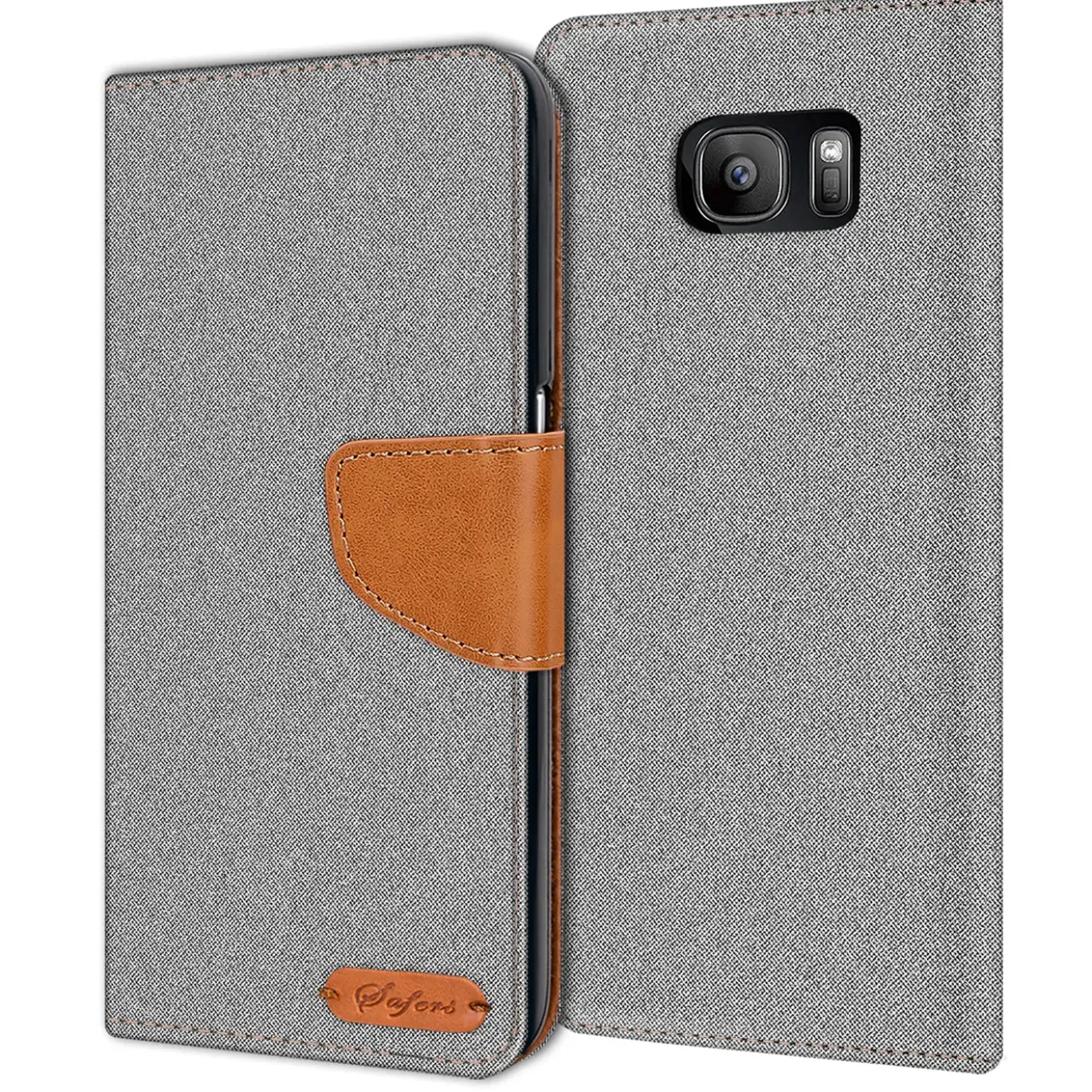 Samsung Galaxy S7 - Jeanslook Klapphülle mit Kartenfach