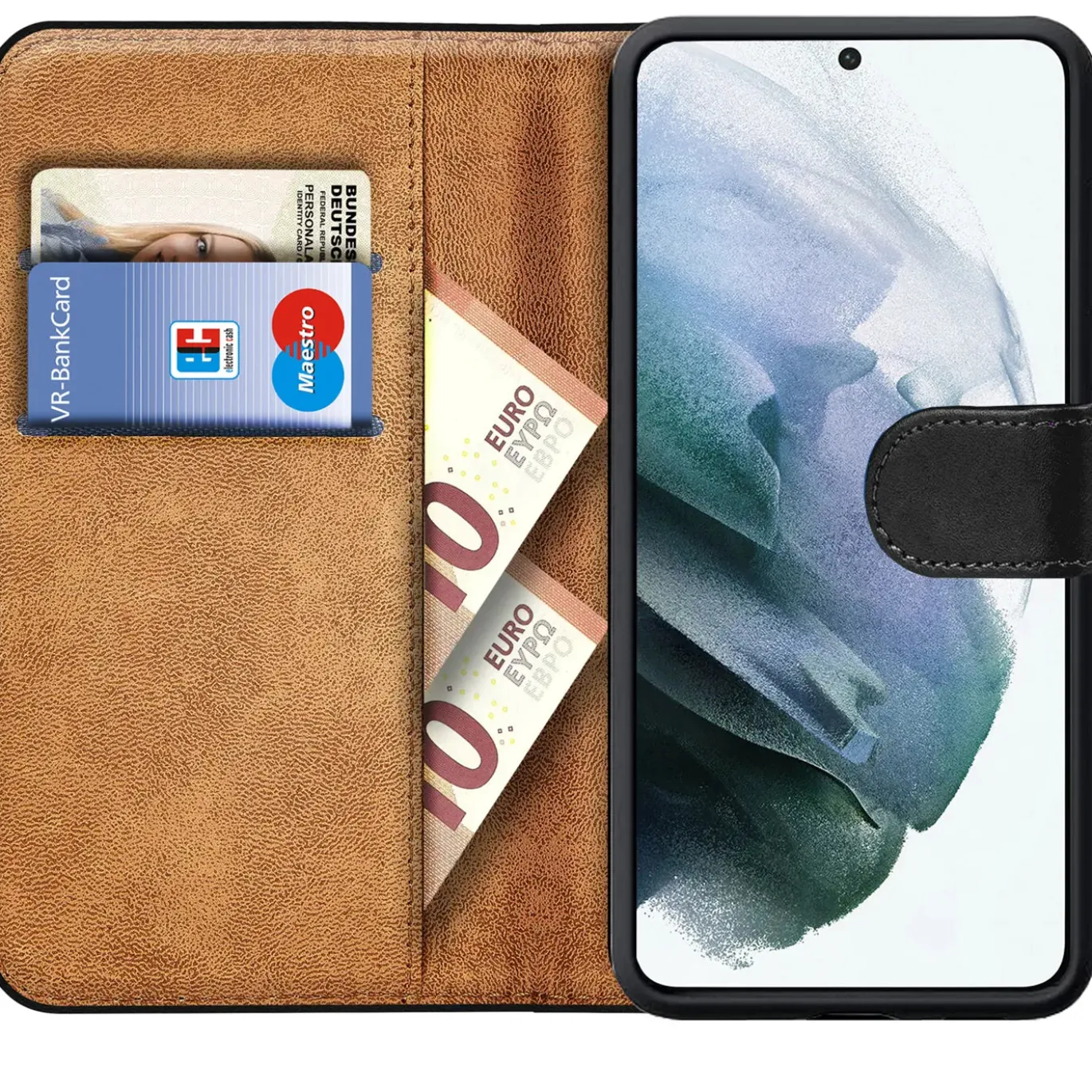 Samsung Galaxy S21 - Klapphülle mit Kartenfächern
