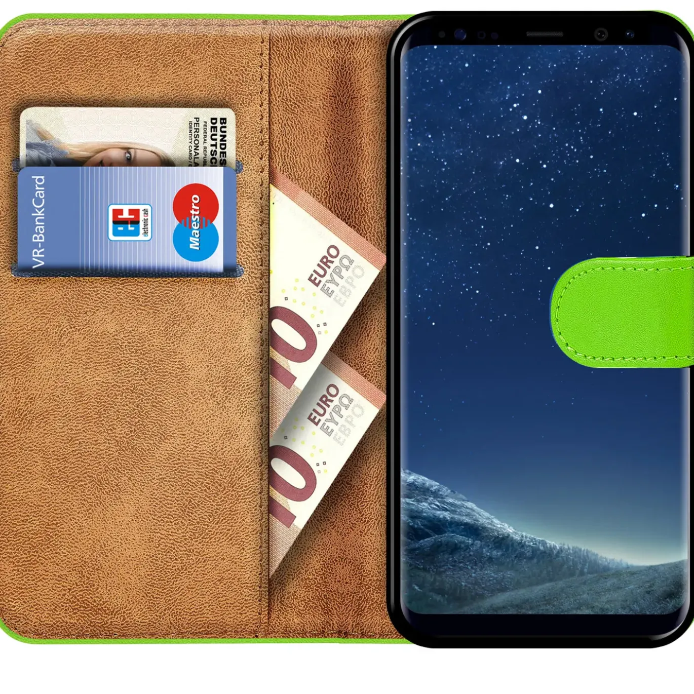 Samsung Galaxy S8 - Klapphülle mit Kartenfächern