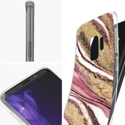 Samsung Galaxy S9 - Marmor & Sand Design Hülle