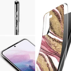 Samsung Galaxy S22 - Marmor & Sand Design Hülle