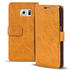 Samsung Galaxy S6 - Retro Klapphülle mit Karten- & Geldfach