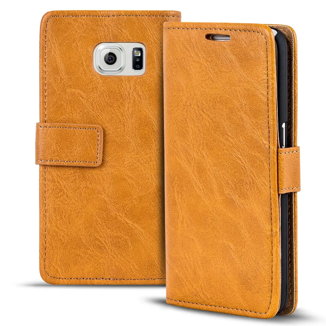 Samsung Galaxy S6 - Retro Klapphülle mit Karten- & Geldfach