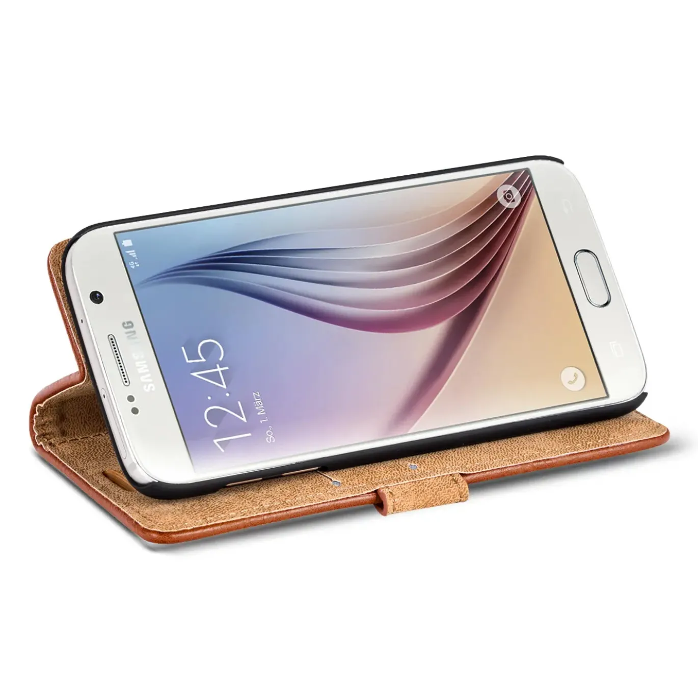 Samsung Galaxy S6 - Retro Klapphülle mit Karten- & Geldfach