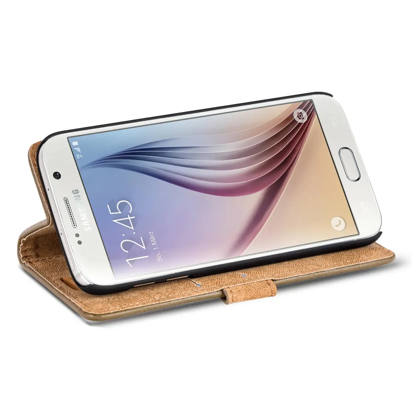 Samsung Galaxy S6 - Retro Klapphülle mit Karten- & Geldfach