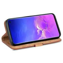 Samsung Galaxy S10 - Retro Klapphülle mit Karten- & Geldfach