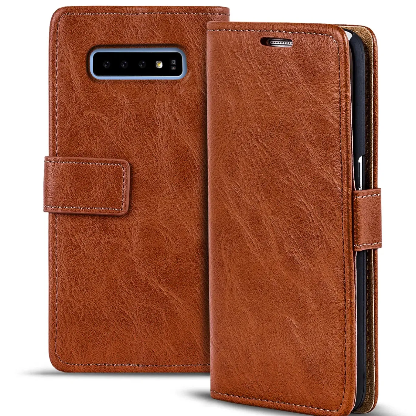 Samsung Galaxy S10 - Retro Klapphülle mit Karten- & Geldfach