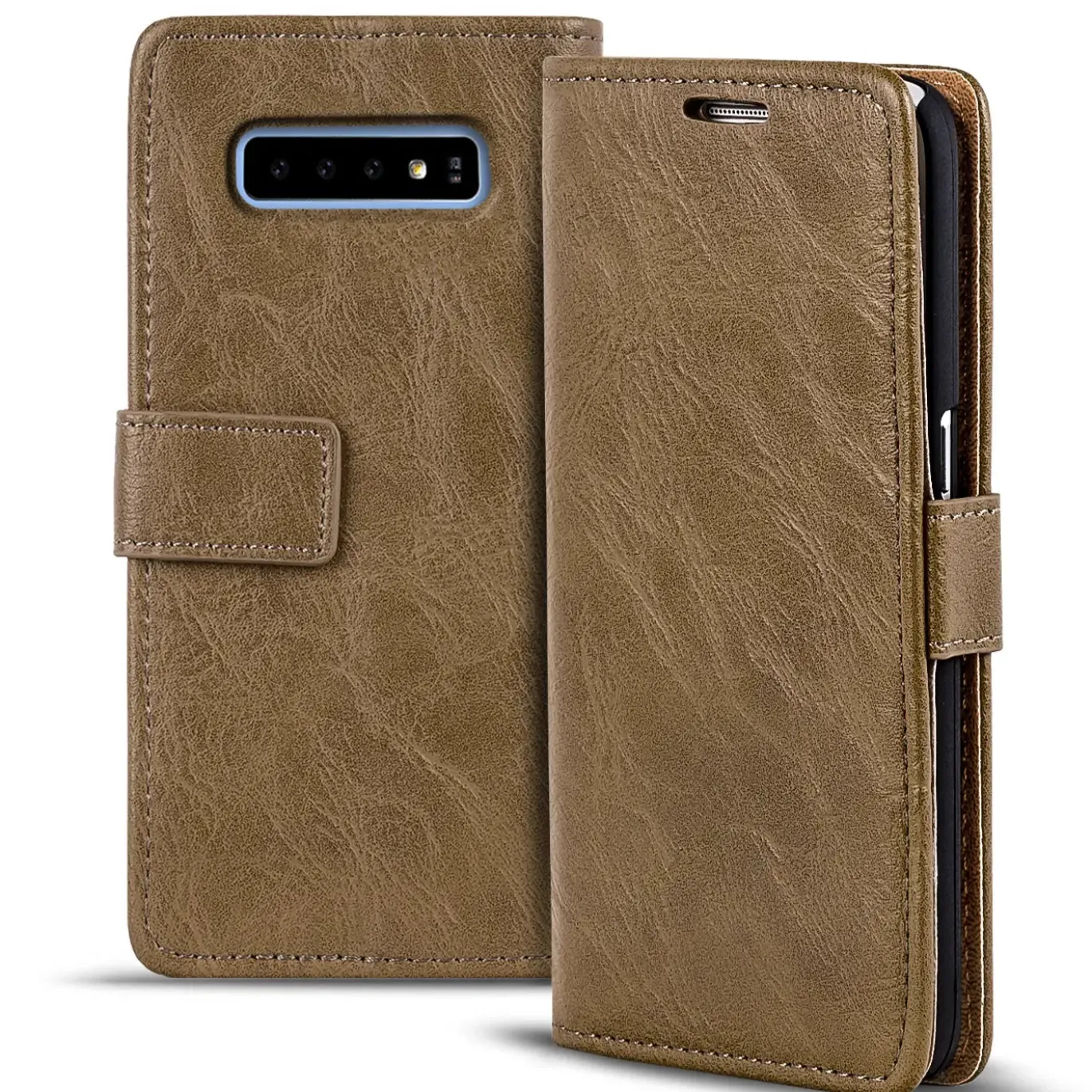 Samsung Galaxy S10 - Retro Klapphülle mit Karten- & Geldfach