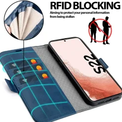 Samsung Galaxy S22 - Robuste Klapphülle mit RFID Block