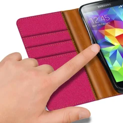 Samsung Galaxy S5 / S5 Neo - Jeanslook Klapphülle mit Kartenfach