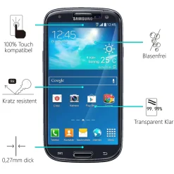 Samsung Galaxy S3 / S3 Neo - 2x 9H Panzer Glasfolie, Displayfolie
