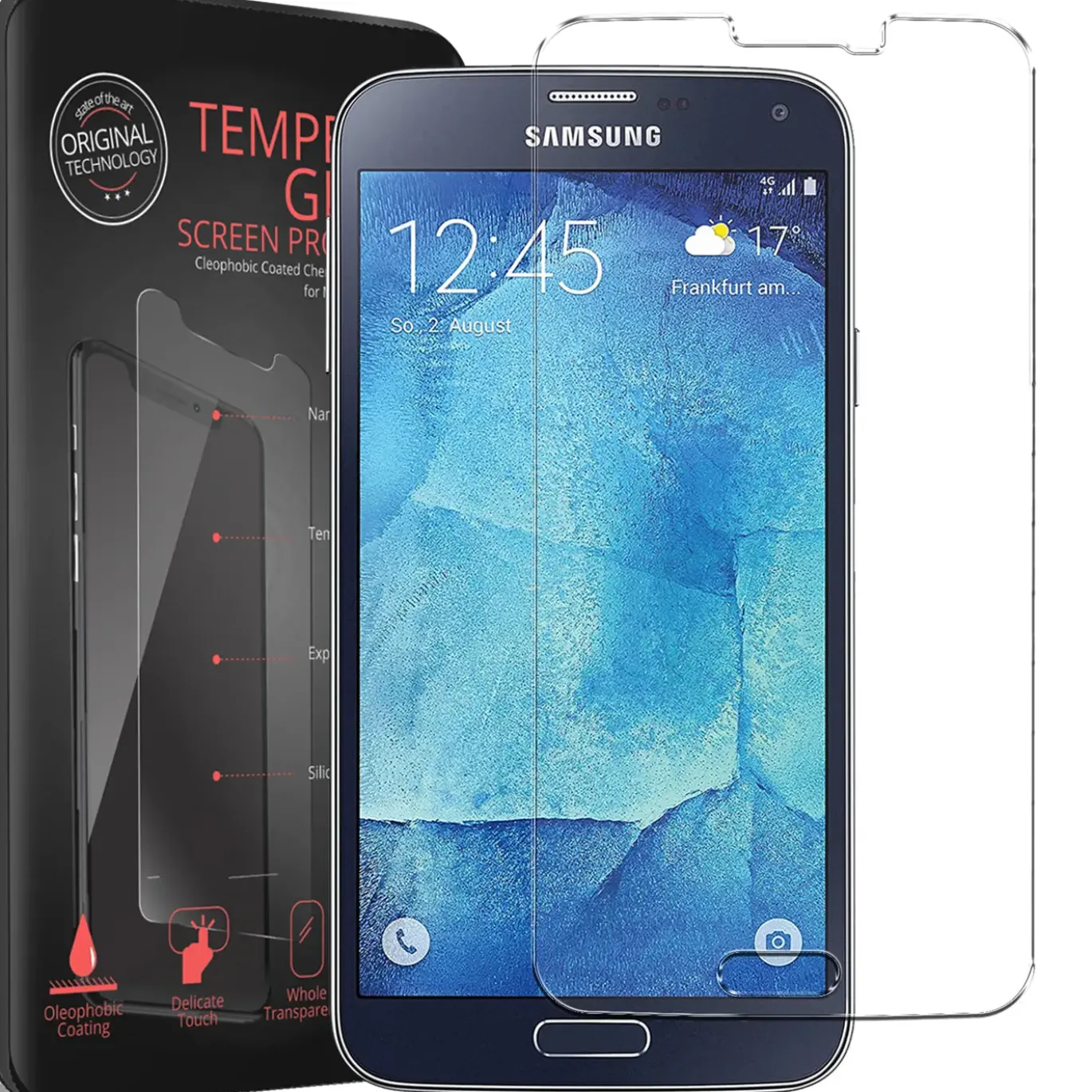 Samsung Galaxy S5 / S5 Neo - 2x 9H Panzer Glasfolie, Displayfolie