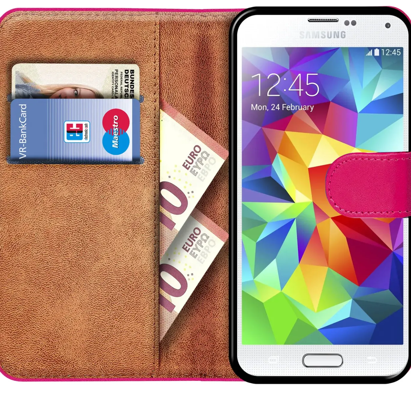 Samsung Galaxy S5 / S5 Neo - Klapphülle mit Kartenfächern