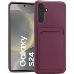 Samsung Galaxy S24 - Silikonhülle mit Kartenfach & Kameraschutz