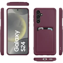 Samsung Galaxy S24 - Silikonhülle mit Kartenfach & Kameraschutz