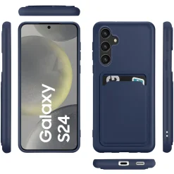 Samsung Galaxy S24 - Silikonhülle mit Kartenfach & Kameraschutz