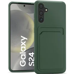 Samsung Galaxy S24 - Silikonhülle mit Kartenfach & Kameraschutz