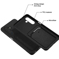 Samsung Galaxy S24 - Silikonhülle mit Kartenfach & Kameraschutz