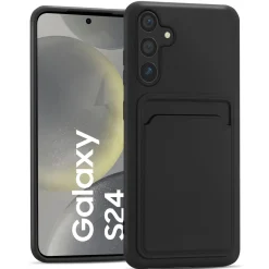 Samsung Galaxy S24 - Silikonhülle mit Kartenfach & Kameraschutz